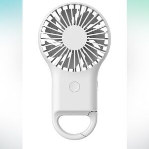 Rechargeable Handheld Fan with Carabiner